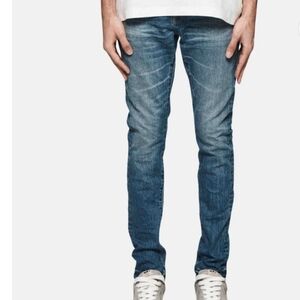 Purple Brand Men's Skinny Vaquero Jeans Size 33 Button Fly Faded Low Rise Denim